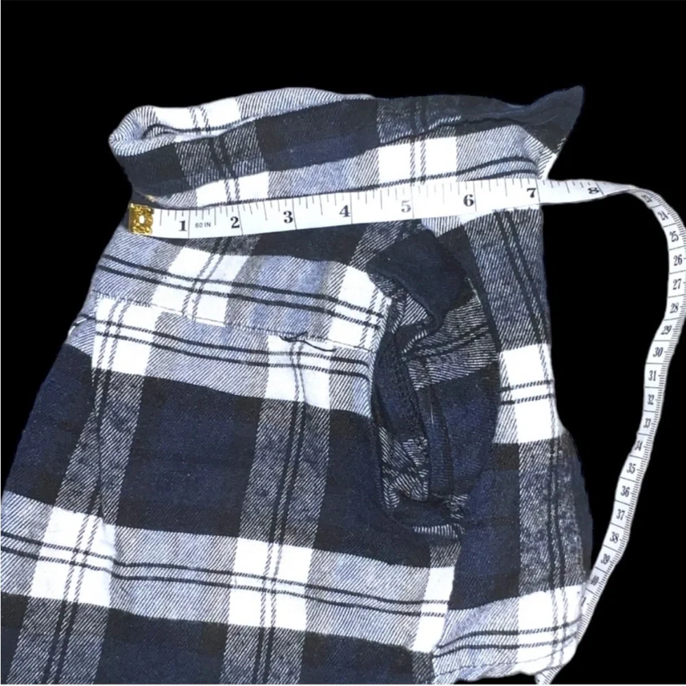 Small / Toy Breed Size XL Blue Plaid Flannel Button Down Dog / Cat Shirt
